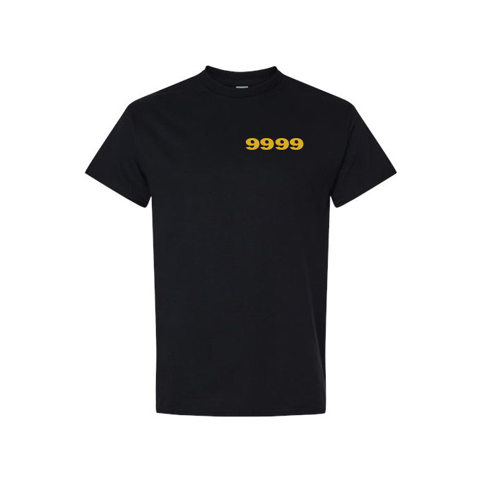 T-shirt 9999 classique noir unisexe
