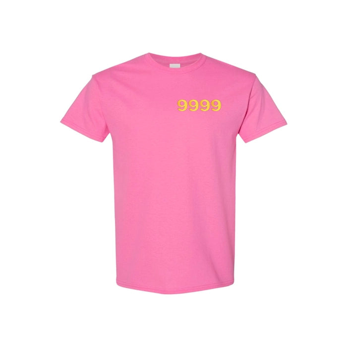 T-shirt 9999 classique rose unisexe